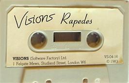 Cartridge artwork for Rapedes on the Sinclair ZX Spectrum.