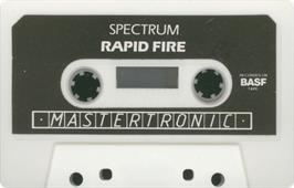 Cartridge artwork for Rapid Fire on the Sinclair ZX Spectrum.