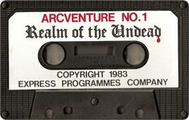 Cartridge artwork for Realm Of The Undead on the Sinclair ZX Spectrum.
