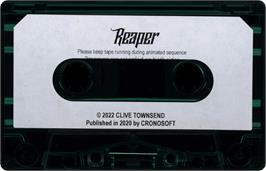 Cartridge artwork for Reaper on the Sinclair ZX Spectrum.