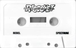 Cartridge artwork for Rebel on the Sinclair ZX Spectrum.