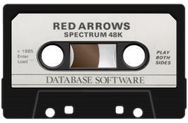 Cartridge artwork for Red Arrows on the Sinclair ZX Spectrum.