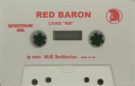Cartridge artwork for Red Baron on the Sinclair ZX Spectrum.