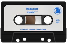 Cartridge artwork for Redcoats on the Sinclair ZX Spectrum.