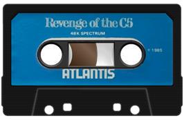 Cartridge artwork for Revenge Of The C5 on the Sinclair ZX Spectrum.