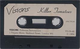 Cartridge artwork for Revenge Of The Killer Tomatoes on the Sinclair ZX Spectrum.