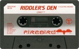 Cartridge artwork for Riddler's Den on the Sinclair ZX Spectrum.
