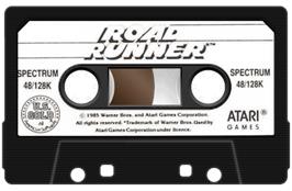 Cartridge artwork for Roadrunner on the Sinclair ZX Spectrum.