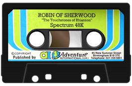 Cartridge artwork for Robin of Sherwood: The Touchstones of Rhiannon on the Sinclair ZX Spectrum.