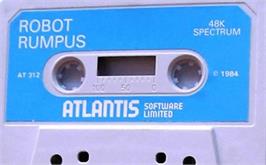 Cartridge artwork for Robot Rumpus on the Sinclair ZX Spectrum.