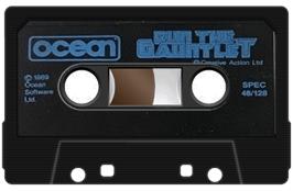 Cartridge artwork for Run the Gauntlet on the Sinclair ZX Spectrum.