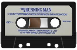 Cartridge artwork for Running Man on the Sinclair ZX Spectrum.