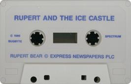 Cartridge artwork for Rupert And The Ice Castle on the Sinclair ZX Spectrum.