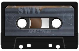 Cartridge artwork for SWIV on the Sinclair ZX Spectrum.