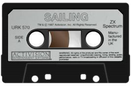 Cartridge artwork for Sailing on the Sinclair ZX Spectrum.