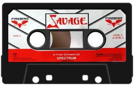 Cartridge artwork for Savage on the Sinclair ZX Spectrum.