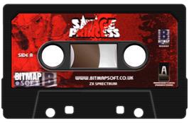 Cartridge artwork for Savage Princess on the Sinclair ZX Spectrum.