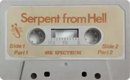 Cartridge artwork for Serpent From Hell on the Sinclair ZX Spectrum.