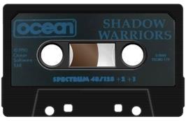Cartridge artwork for Shadow Warriors on the Sinclair ZX Spectrum.