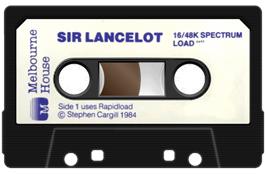 Cartridge artwork for Sir Lancelot on the Sinclair ZX Spectrum.