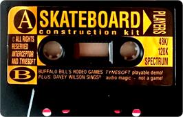 Cartridge artwork for Skateboard Construction System on the Sinclair ZX Spectrum.