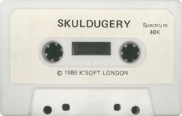 Cartridge artwork for Skuldugery on the Sinclair ZX Spectrum.