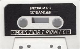Cartridge artwork for Sky Ranger on the Sinclair ZX Spectrum.