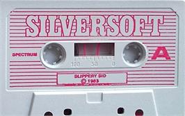 Cartridge artwork for Slippery Sid on the Sinclair ZX Spectrum.