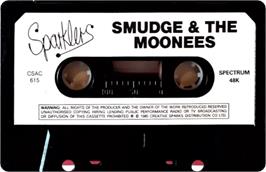 Cartridge artwork for Smudge And The Moonees on the Sinclair ZX Spectrum.
