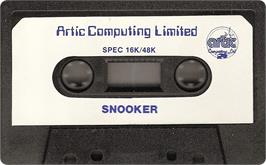 Cartridge artwork for Snooker (G.R. Bonfield) on the Sinclair ZX Spectrum.