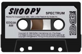 Cartridge artwork for Snoopy - The Cool Computer Game on the Sinclair ZX Spectrum.