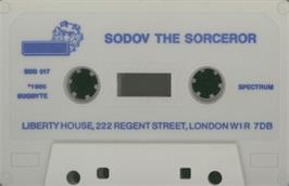 Cartridge artwork for Sodov The Sorcerer on the Sinclair ZX Spectrum.