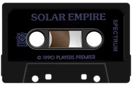 Cartridge artwork for Solar Empire on the Sinclair ZX Spectrum.