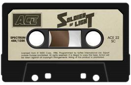Cartridge artwork for Soldier Of Light on the Sinclair ZX Spectrum.