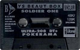 Cartridge artwork for Soldier One on the Sinclair ZX Spectrum.