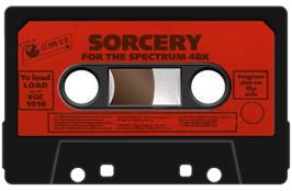 Cartridge artwork for Sorcery on the Sinclair ZX Spectrum.