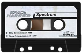 Cartridge artwork for Space Harrier on the Sinclair ZX Spectrum.