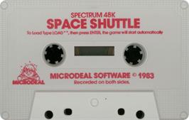 Cartridge artwork for Space Shuttle on the Sinclair ZX Spectrum.