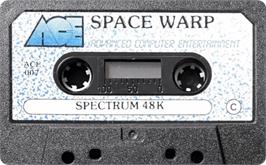 Cartridge artwork for Space Warp on the Sinclair ZX Spectrum.