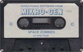 Cartridge artwork for Space Zombies on the Sinclair ZX Spectrum.