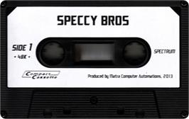 Cartridge artwork for Speccy Bros on the Sinclair ZX Spectrum.