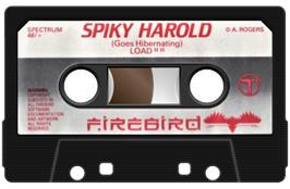 Cartridge artwork for Spiky Harold on the Sinclair ZX Spectrum.