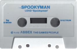 Cartridge artwork for Spookyman on the Sinclair ZX Spectrum.
