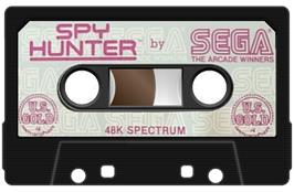 Cartridge artwork for Spy Hunter on the Sinclair ZX Spectrum.