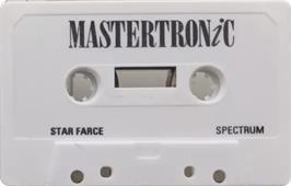 Cartridge artwork for Star Farce on the Sinclair ZX Spectrum.