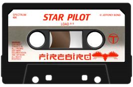Cartridge artwork for Star Pilot on the Sinclair ZX Spectrum.