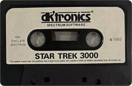 Cartridge artwork for Star Trek 3000 on the Sinclair ZX Spectrum.