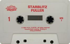 Cartridge artwork for Starblitz on the Sinclair ZX Spectrum.