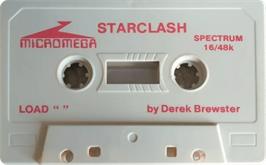 Cartridge artwork for Starclash on the Sinclair ZX Spectrum.