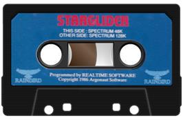 Cartridge artwork for Starglider on the Sinclair ZX Spectrum.